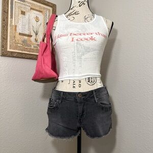 True Religion Dark Gray Studded Cutoff Shorts Women’s Size 27”